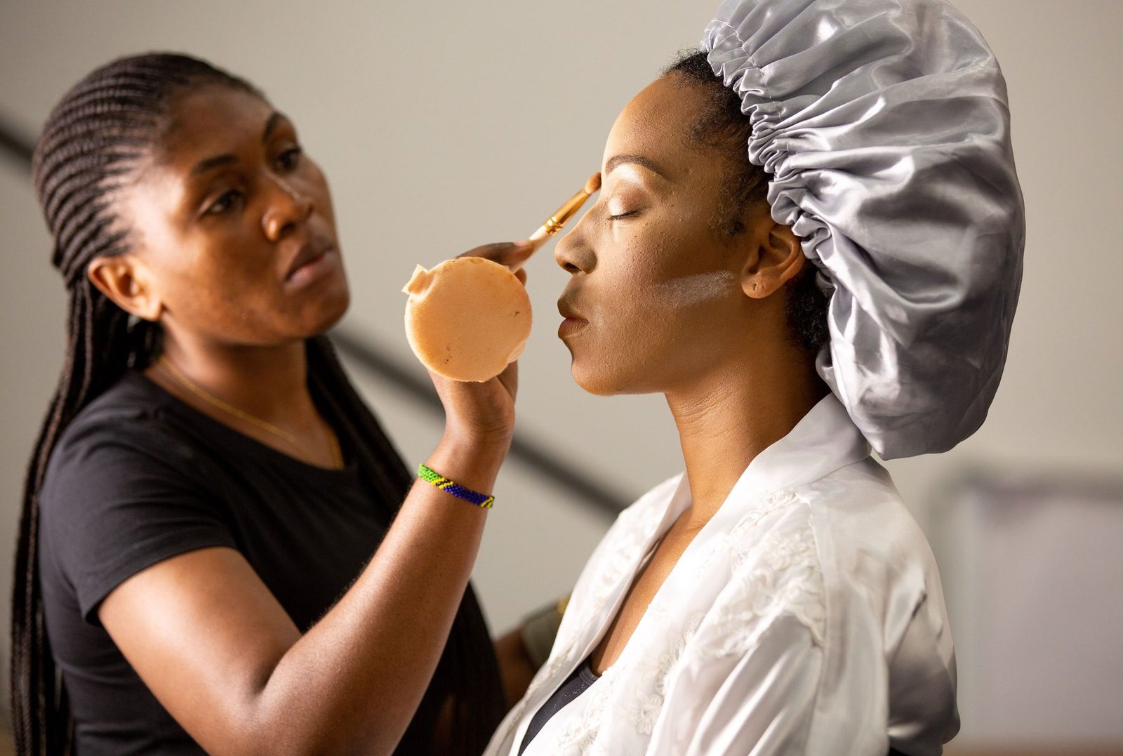 Professional makeup application